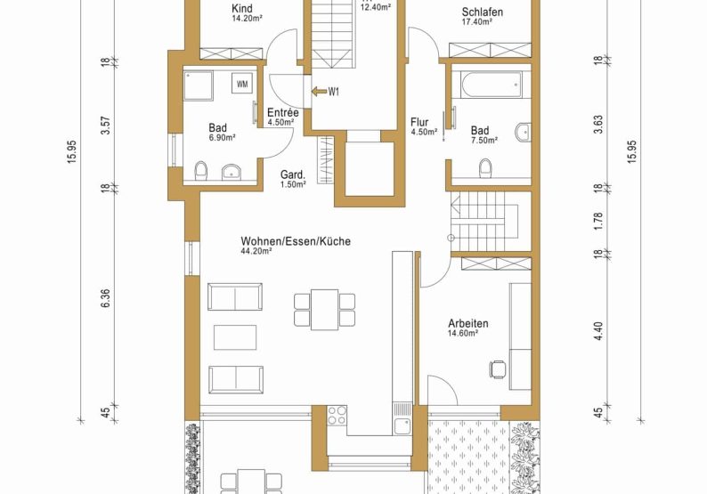 Grundriss EG 2D